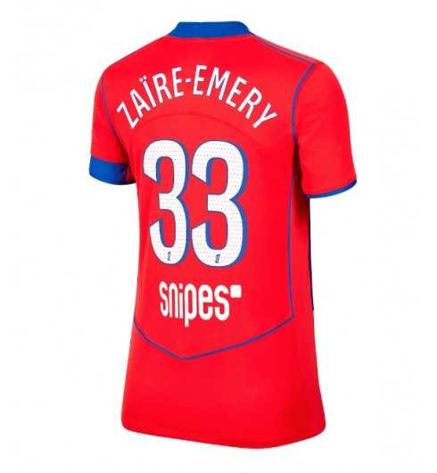 Paris Saint-Germain Warren Zaire-Emery #33 Tredjedrakt Dame 2025-26 Kortermet Paris Saint-Germain Warren Zaire-Emery #33 Tredjedrakt Dame 2025-26 Kortermet
