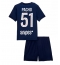 Paris Saint-Germain Willian Pacho #51 Hjemmedraktsett Barn 2025-26 Kortermet (+ Korte bukser)