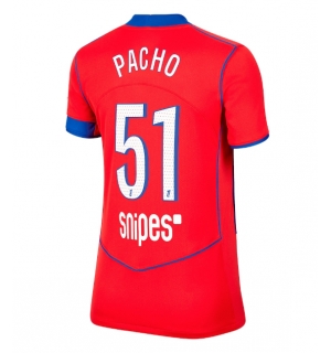 Paris Saint-Germain Willian Pacho #51 Tredjedrakt Dame 2025-26 Kortermet