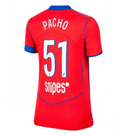 Paris Saint-Germain Willian Pacho #51 Tredjedrakt Dame 2025-26 Kortermet Paris Saint-Germain Willian Pacho #51 Tredjedrakt Dame 2025-26 Kortermet