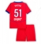 Paris Saint-Germain Willian Pacho #51 Tredjedraktsett Barn 2025-26 Kortermet (+ Korte bukser)