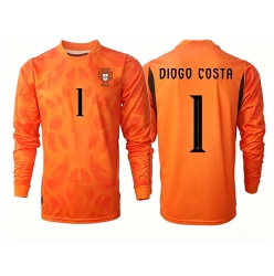 Portugal Diogo Costa #1 Keeper Bortedrakt VM 2026 Langermet