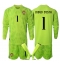 Portugal Diogo Costa #1 Keeper Hjemmedraktsett Barn VM 2026 Langermet (+ Korte bukser)