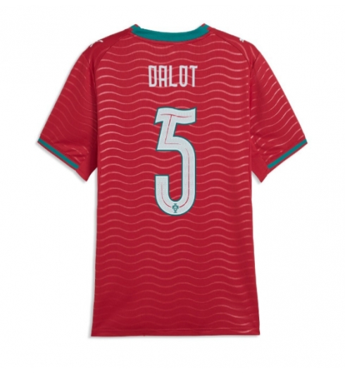 Portugal Diogo Dalot #5 Hjemmedrakt Dame VM 2026 Kortermet Portugal Diogo Dalot #5 Hjemmedrakt Dame VM 2026 Kortermet