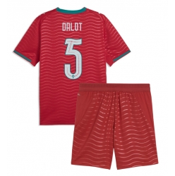 Portugal Diogo Dalot #5 Hjemmedraktsett Barn VM 2026 Kortermet (+ Korte bukser)