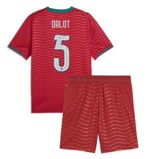 Portugal Diogo Dalot #5 Hjemmedraktsett Barn VM 2026 Kortermet (+ Korte bukser)