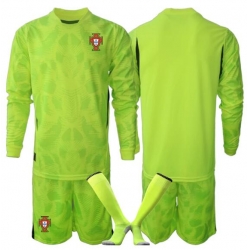 Portugal Keeper Hjemmedraktsett Barn VM 2026 Langermet (+ Korte bukser)