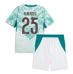 Portugal Nuno Mendes #25 Bortedraktsett Barn VM 2026 Kortermet (+ Korte bukser)