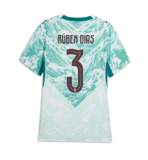 Portugal Ruben Dias #3 Bortedrakt Dame VM 2026 Kortermet Portugal Ruben Dias #3 Bortedrakt Dame VM 2026 Kortermet