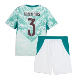 Portugal Ruben Dias #3 Bortedraktsett Barn VM 2026 Kortermet (+ Korte bukser)