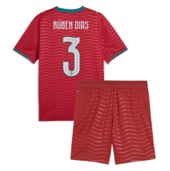 Portugal Ruben Dias #3 Hjemmedraktsett Barn VM 2026 Kortermet (+ Korte bukser)