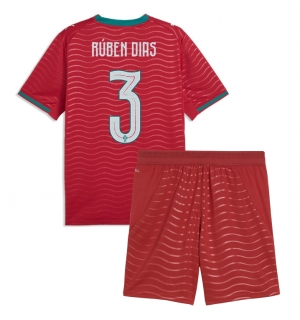 Portugal Ruben Dias #3 Hjemmedraktsett Barn VM 2026 Kortermet (+ Korte bukser)