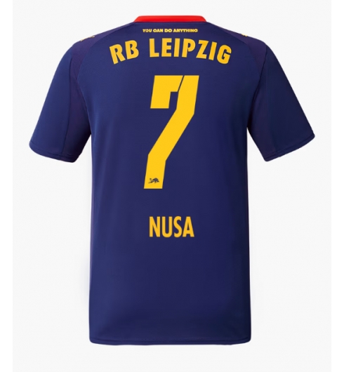 RB Leipzig Antonio Nusa #7 Bortedrakt 2025-26 Kortermet RB Leipzig Antonio Nusa #7 Bortedrakt 2025-26 Kortermet