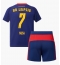 RB Leipzig Antonio Nusa #7 Bortedraktsett Barn 2025-26 Kortermet (+ Korte bukser)