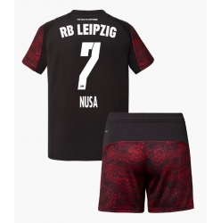 RB Leipzig Antonio Nusa #7 Tredjedraktsett Barn 2025-26 Kortermet (+ Korte bukser)