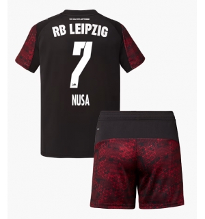 RB Leipzig Antonio Nusa #7 Tredjedraktsett Barn 2025-26 Kortermet (+ Korte bukser)