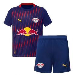 RB Leipzig Bortedraktsett Barn 2025-26 Kortermet (+ Korte bukser)
