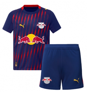 RB Leipzig Bortedraktsett Barn 2025-26 Kortermet (+ Korte bukser)