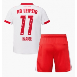 RB Leipzig Conrad Harder #11 Hjemmedraktsett Barn 2025-26 Kortermet (+ Korte bukser)