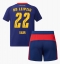 RB Leipzig David Raum #22 Bortedraktsett Barn 2025-26 Kortermet (+ Korte bukser)
