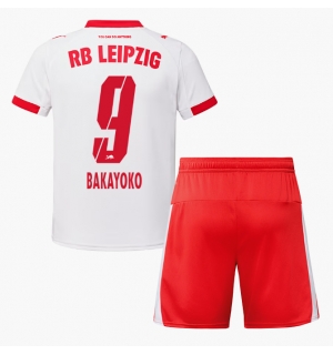 RB Leipzig Johan Bakayoko #9 Hjemmedraktsett Barn 2025-26 Kortermet (+ Korte bukser)