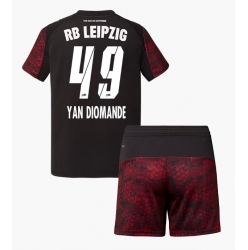 RB Leipzig Yan Diomande #49 Tredjedraktsett Barn 2025-26 Kortermet (+ Korte bukser)