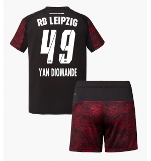 RB Leipzig Yan Diomande #49 Tredjedraktsett Barn 2025-26 Kortermet (+ Korte bukser)