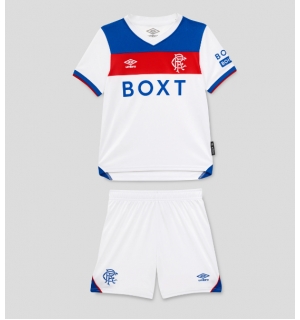 Rangers Bortedraktsett Barn 2025-26 Kortermet (+ Korte bukser)