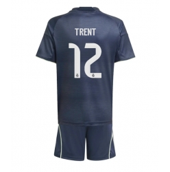 Real Madrid Alexander-Arnold #12 Bortedraktsett Barn 2025-26 Kortermet (+ Korte bukser)
