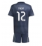 Real Madrid Alexander-Arnold #12 Bortedraktsett Barn 2025-26 Kortermet (+ Korte bukser)