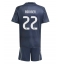 Real Madrid Antonio Rudiger #22 Bortedraktsett Barn 2025-26 Kortermet (+ Korte bukser)