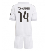 Real Madrid Aurelien Tchouameni #14 Hjemmedraktsett Barn 2025-26 Kortermet (+ Korte bukser)