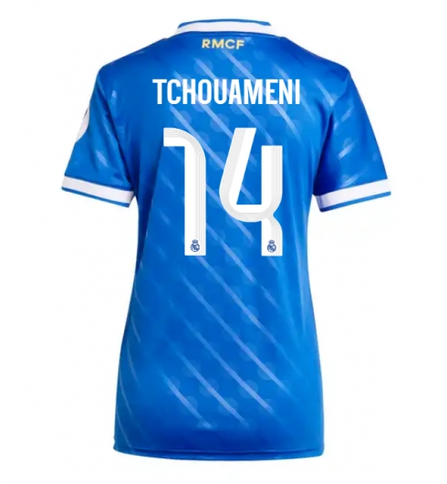 Real Madrid Aurelien Tchouameni #14 Tredjedrakt Dame 2025-26 Kortermet Real Madrid Aurelien Tchouameni #14 Tredjedrakt Dame 2025-26 Kortermet