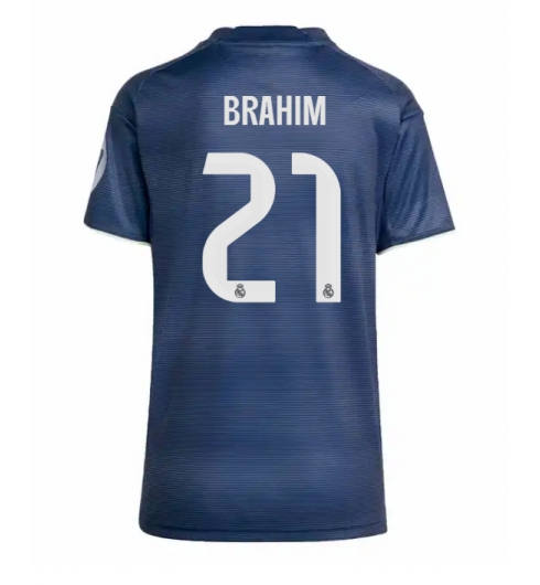 Real Madrid Brahim Diaz #21 Bortedrakt Dame 2025-26 Kortermet Real Madrid Brahim Diaz #21 Bortedrakt Dame 2025-26 Kortermet