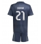 Real Madrid Brahim Diaz #21 Bortedraktsett Barn 2025-26 Kortermet (+ Korte bukser)