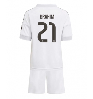 Real Madrid Brahim Diaz #21 Hjemmedraktsett Barn 2025-26 Kortermet (+ Korte bukser)