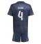 Real Madrid David Alaba #4 Bortedraktsett Barn 2025-26 Kortermet (+ Korte bukser)