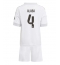 Real Madrid David Alaba #4 Hjemmedraktsett Barn 2025-26 Kortermet (+ Korte bukser)