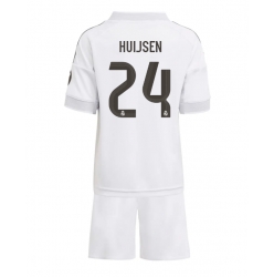 Real Madrid Dean Huijsen #24 Hjemmedraktsett Barn 2025-26 Kortermet (+ Korte bukser)