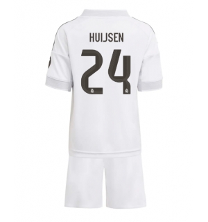Real Madrid Dean Huijsen #24 Hjemmedraktsett Barn 2025-26 Kortermet (+ Korte bukser)