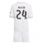 Real Madrid Dean Huijsen #24 Hjemmedraktsett Barn 2025-26 Kortermet (+ Korte bukser)