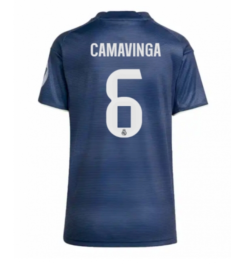 Real Madrid Eduardo Camavinga #6 Bortedrakt Dame 2025-26 Kortermet Real Madrid Eduardo Camavinga #6 Bortedrakt Dame 2025-26 Kortermet