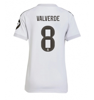 Real Madrid Federico Valverde #8 Hjemmedrakt Dame 2025-26 Kortermet