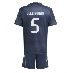 Real Madrid Jude Bellingham #5 Bortedraktsett Barn 2025-26 Kortermet (+ Korte bukser)