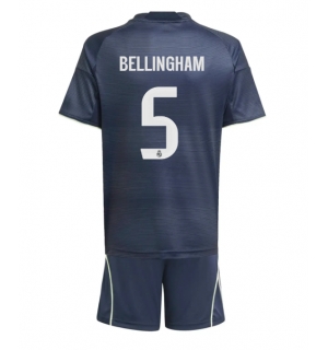 Real Madrid Jude Bellingham #5 Bortedraktsett Barn 2025-26 Kortermet (+ Korte bukser)
