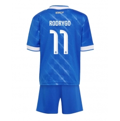 Real Madrid Rodrygo Goes #11 Tredjedraktsett Barn 2025-26 Kortermet (+ Korte bukser)