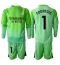 Real Madrid Thibaut Courtois #1 Keeper Bortedraktsett Barn 2025-26 Langermet (+ Korte bukser)
