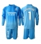 Real Madrid Thibaut Courtois #1 Keeper Hjemmedraktsett Barn 2025-26 Langermet (+ Korte bukser)