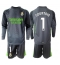 Real Madrid Thibaut Courtois #1 Keeper Tredjedraktsett Barn 2025-26 Langermet (+ Korte bukser)