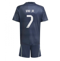 Real Madrid Vinicius Junior #7 Bortedraktsett Barn 2025-26 Kortermet (+ Korte bukser)